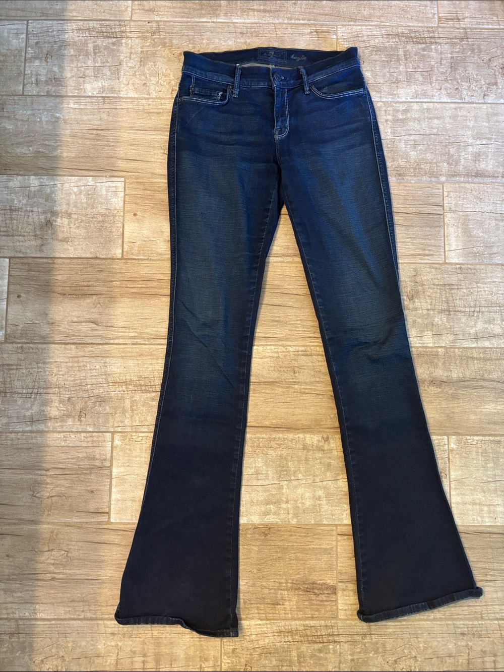 Seven for All Mankind Dark Blue Women's Flare Jeans - Stretch Denim